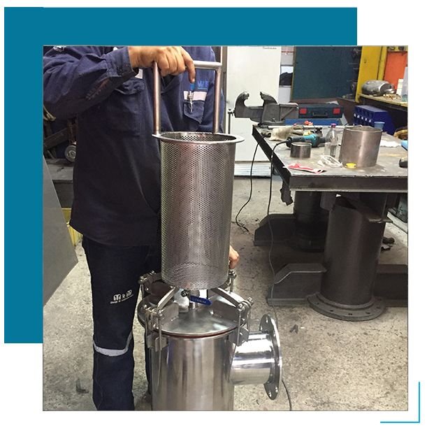 trampas de solidos para piscinas marca weld